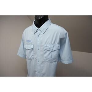 Aftco Aftech Vented Fishing Shirt Blue YAMAHA Performance Mens Size XL